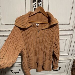 Aerie Warm Brown Cowl Neck Sweater